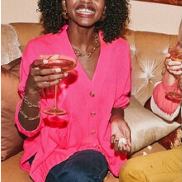 Pomander Place Hot Pink Slone Cardigan - Picture 1 of 10